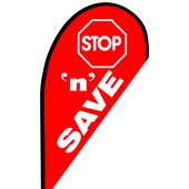 Stop N Save Teardrop Flag