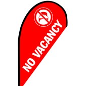 No Vacancy Small Teardrop Flag