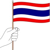 Thailand Hand Flag Handwaver