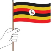 Uganda Hand Flag Handwaver