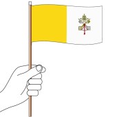Vatican Paper hand flag Handwaver