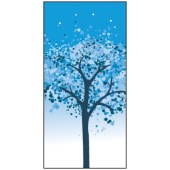 Winter Blue Tree  Flag 900mm x 1800mm (Knitted)