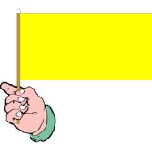 Yellow Hand Flag Handwaver