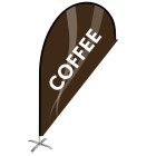Small Coffee Teardrop flag kit