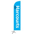 Harcourts Cyan Corporate Medium Feather Flag Kit
