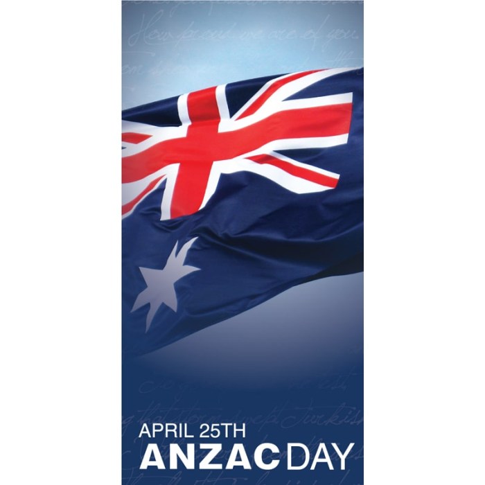 Anzac Day Flag - Blue with Australian Flag (30)
