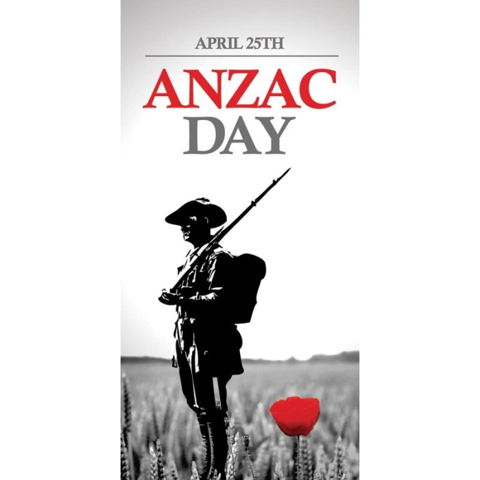 ANZAC Day Flag - Solider with Red Poppy (42)