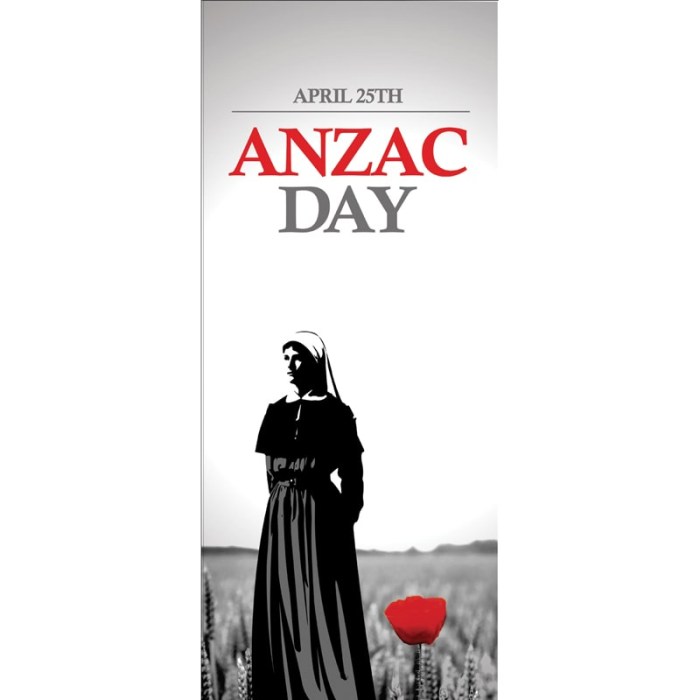 ANZAC Day Flag - Nurse with Red Poppy (43)