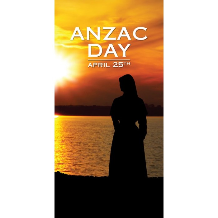 ANZAC Day Flag - Sunset and Water with Nurse (57)