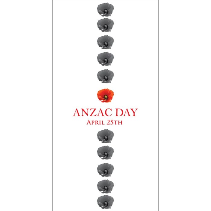 ANZAC Day Flag - Poppies in a Row (66)