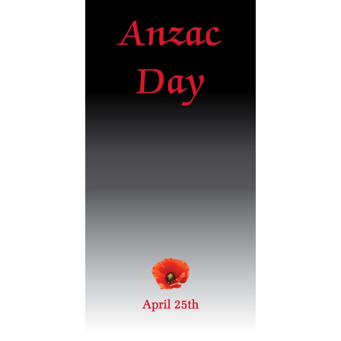 ANZAC Day Flag - Black Gradient (68)