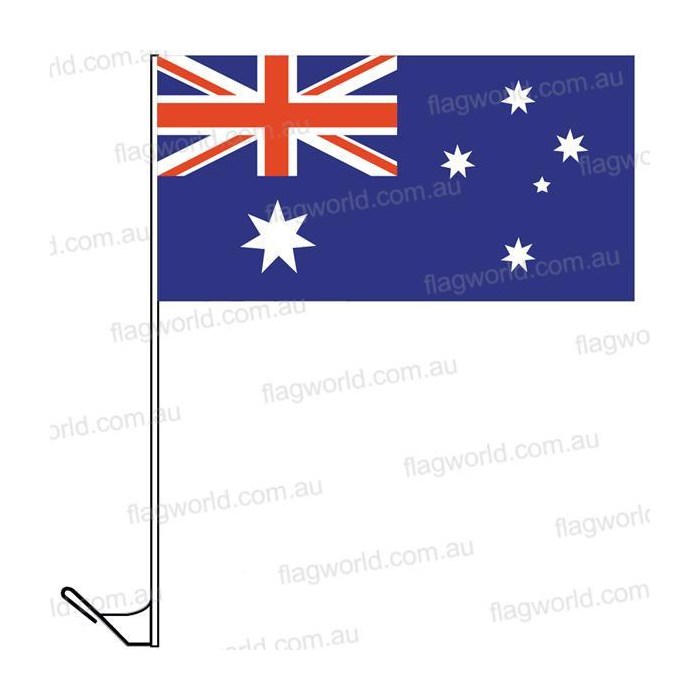 Australian Auto Flag (hemmed) and heavy duty window pole
