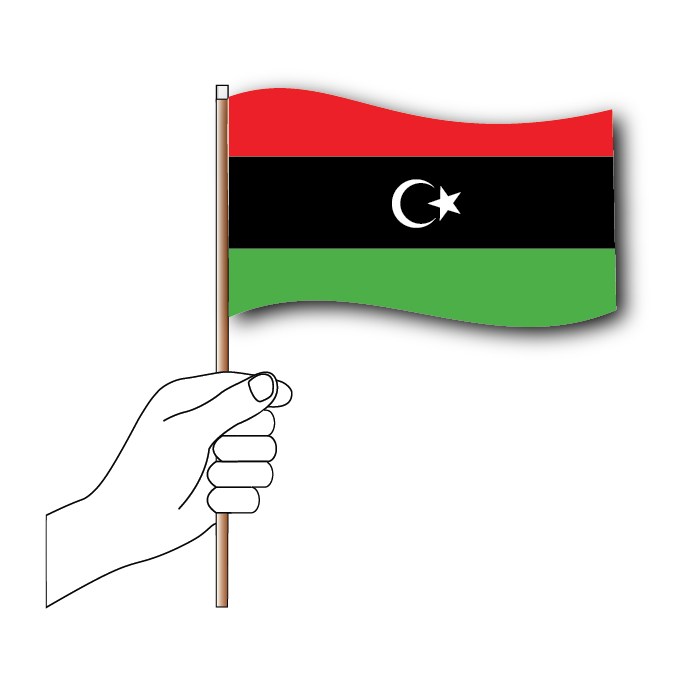 Libya Hand Flag Handwaver