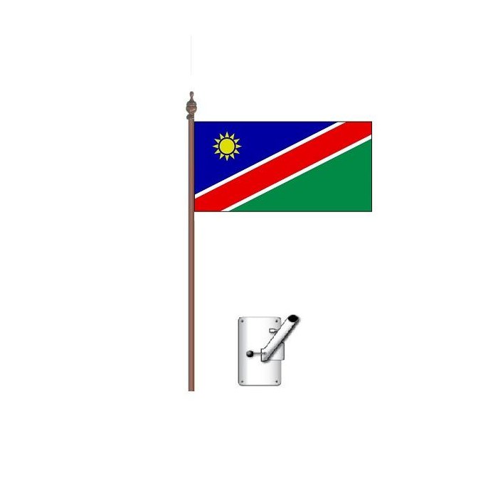 Namibia Flag Bracket and Pole Kit