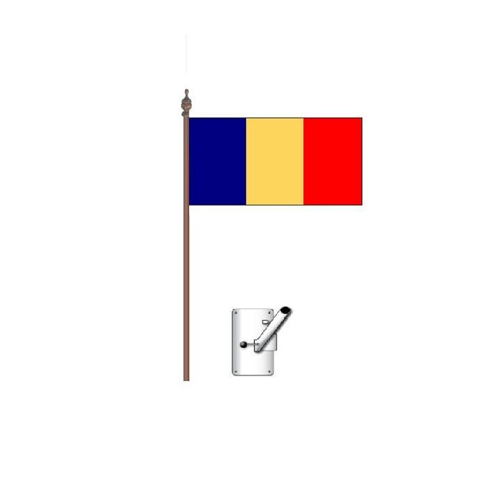 Romania Flag Bracket and Pole Kit