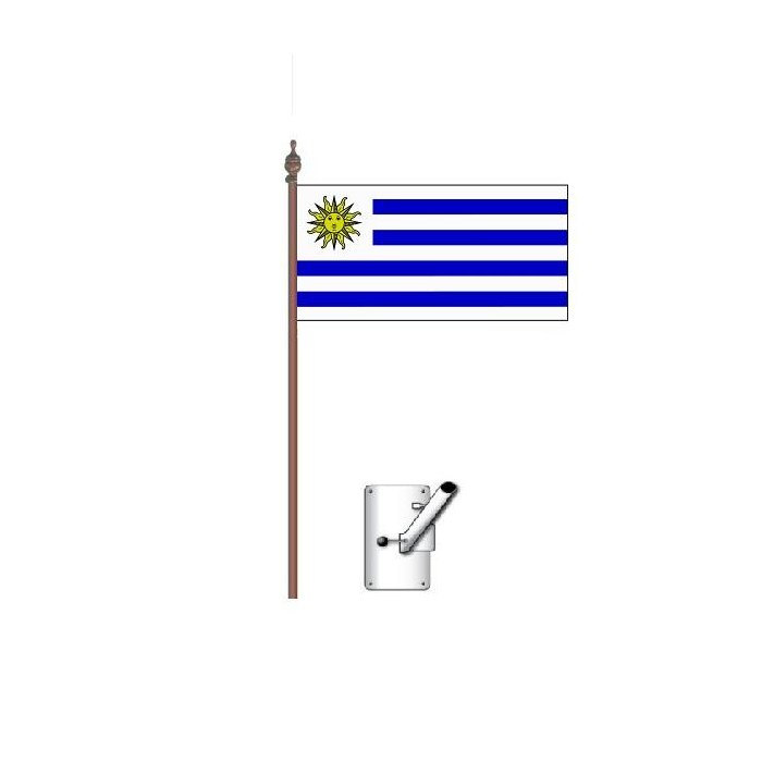Uruguay Flag Bracket and Pole Kit