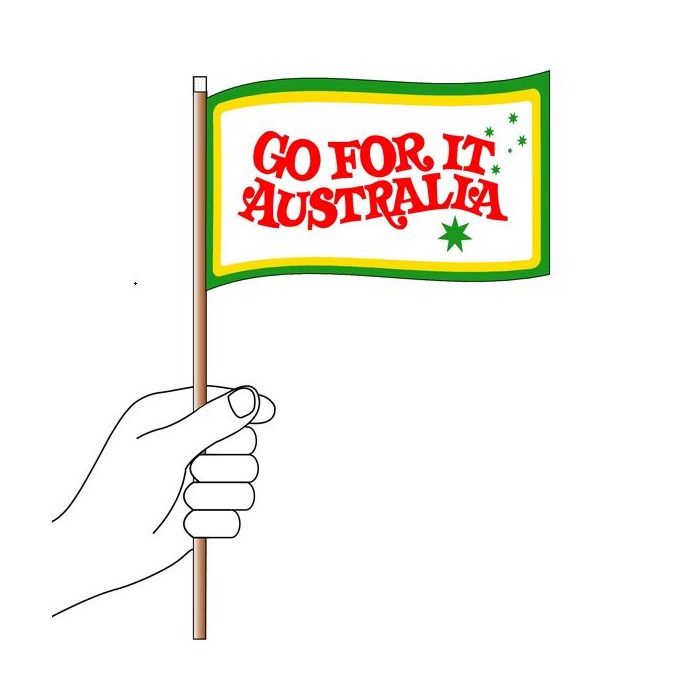 Go For It Australia Hand Flag Handwaver