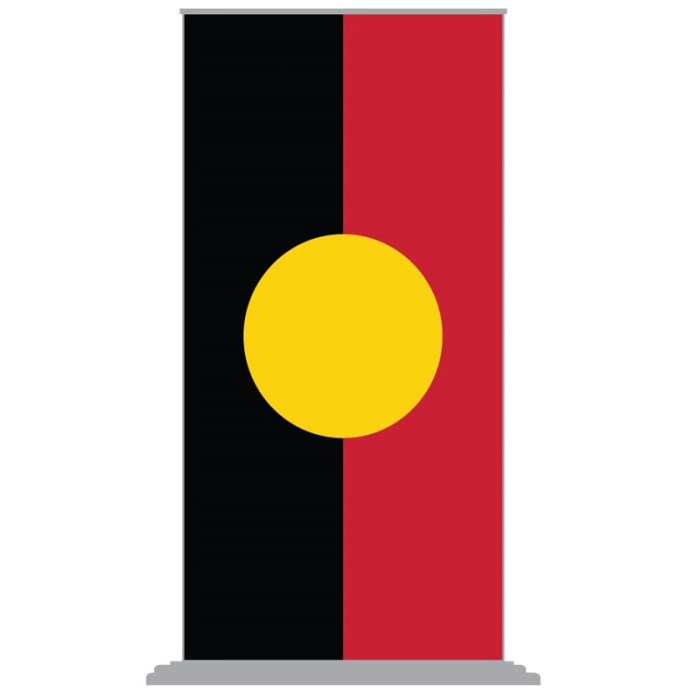 Aboriginal Flag Pull Up Banner with Deluxe Base (2000mm x 1000mm)