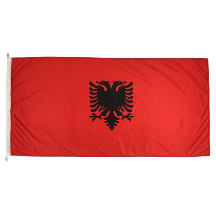 Albanian flag 1800mm x 900mm (Knitted)