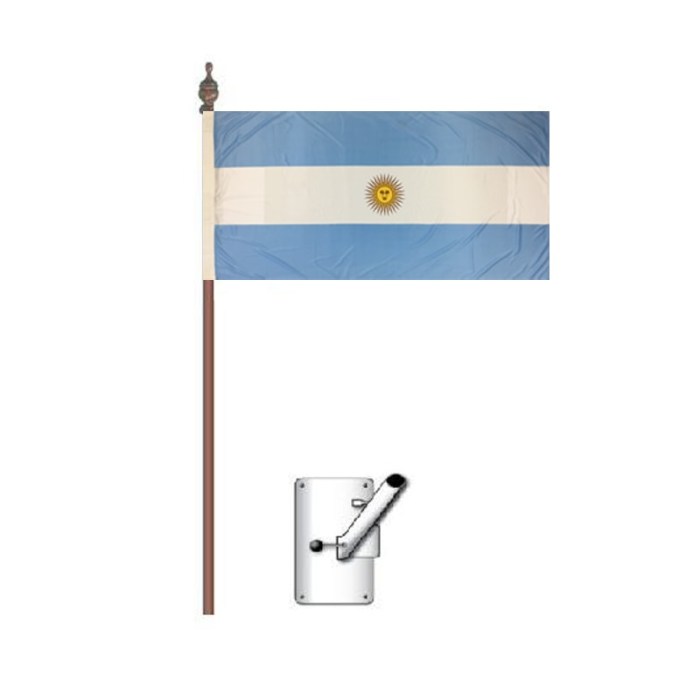 Argentina Flag (emblem) Bracket and Pole Kit