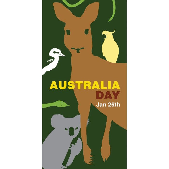  Australia Day Flag Kangaroo Green and White (70)