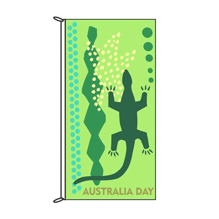 Australia Day Lizard Flag