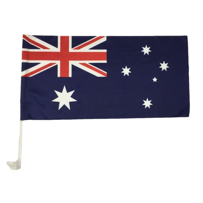 Australian Car Flag & Pole Set 560mm x 280mm (Knitted)