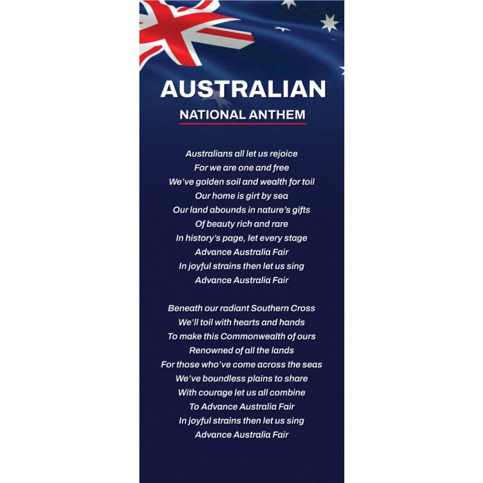 Australian National Anthem Pull Up Banner (Flag Design)