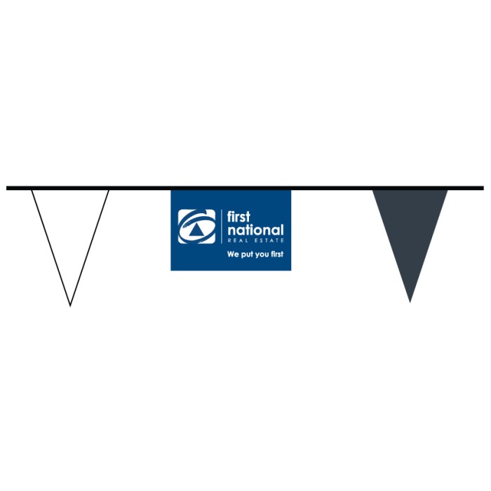 First National Bunting Reverse Logo 