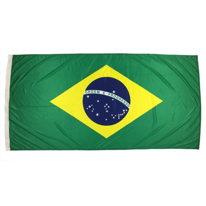 Brazil Flag 1800mm x 900mm (Fully Sewn, Vertical Sleeve) 