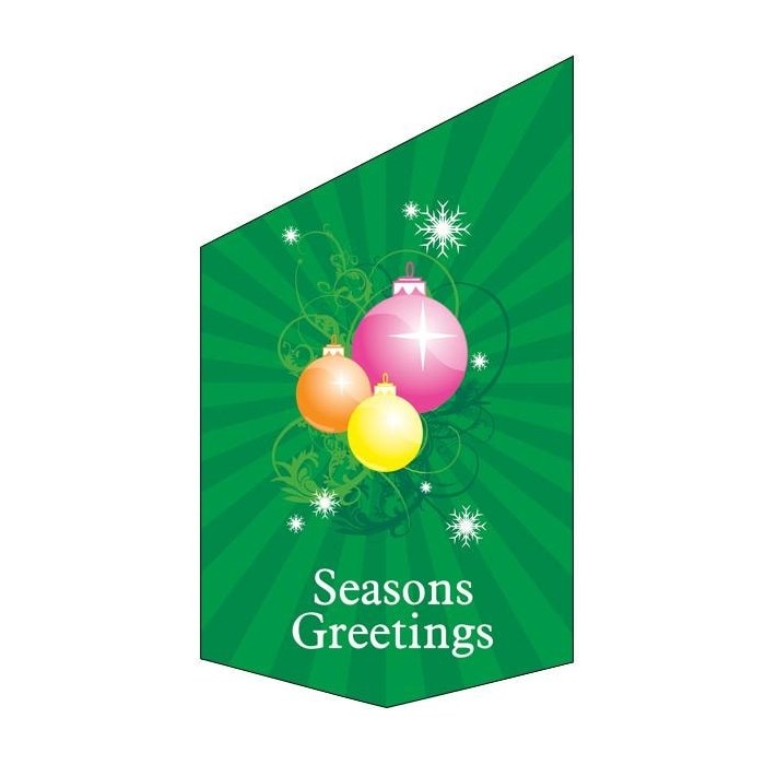 Seasons Greetings Xmas Bauble Shop Front Banner