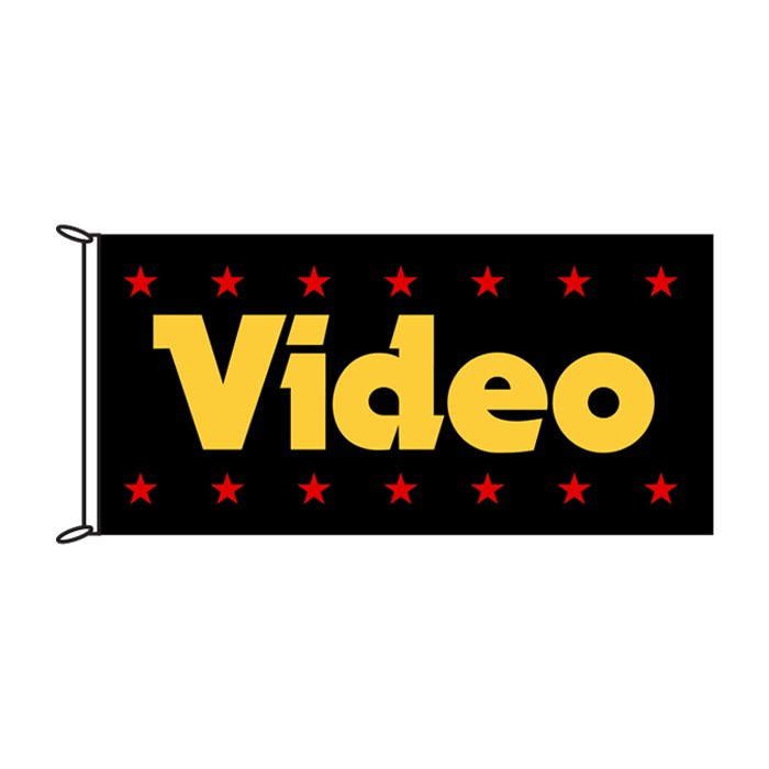 Video Flag 1800mm x 900mm (Knitted)