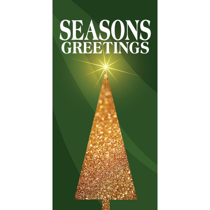 Christmas Flag Green Seasons Greetings Tree (100)