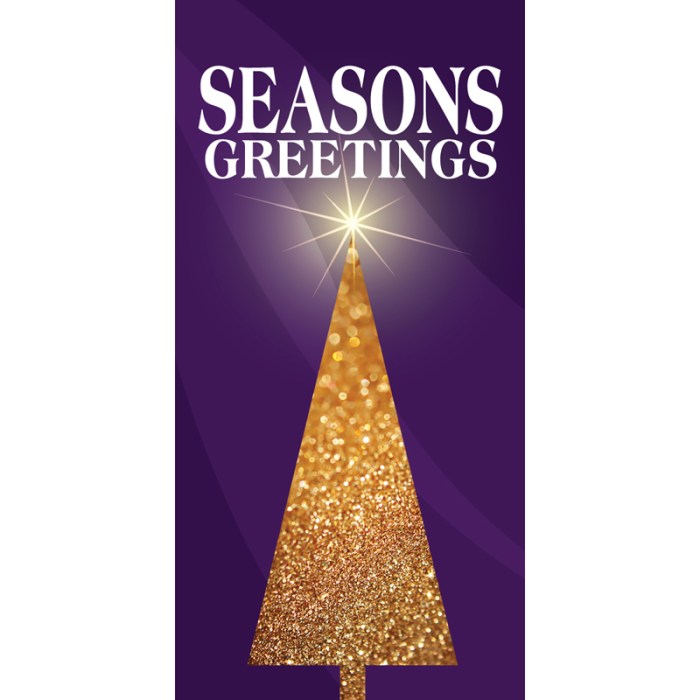 Christmas Flag Purple Seasons Greetings Tree (102)