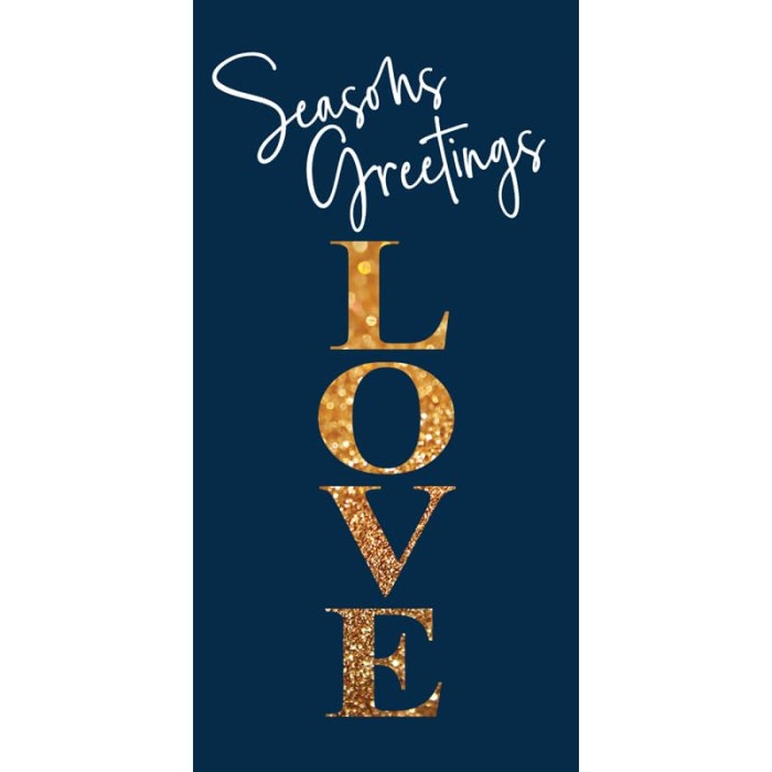 Christmas Flag Blue Seasons Greetings Love (105)