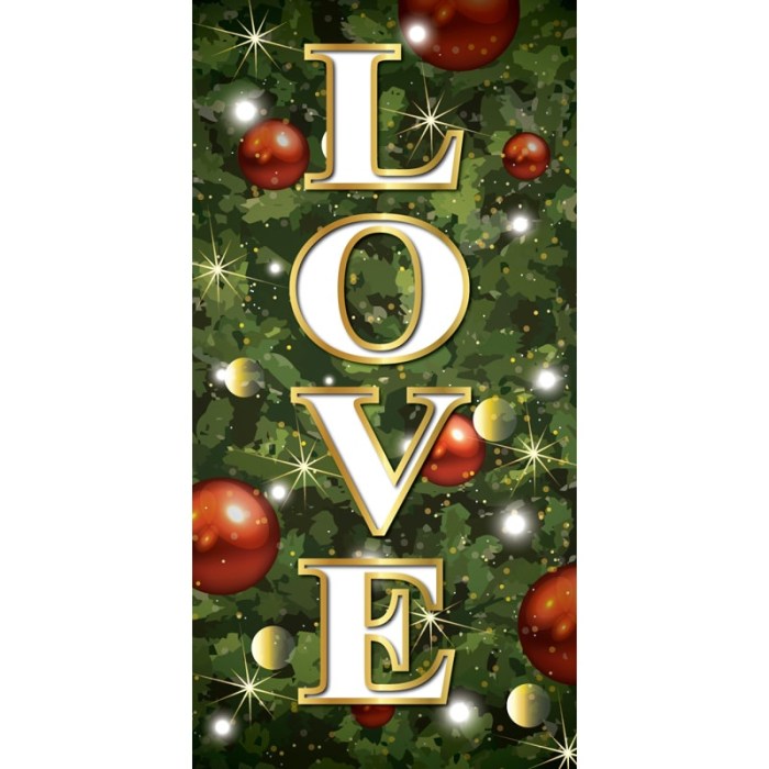 Merry Christmas Flag Love Tree Background (117)