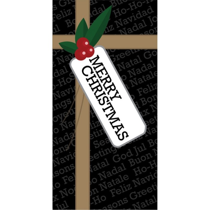 Christmas Flag  with Bow 900mm x 1800mm 