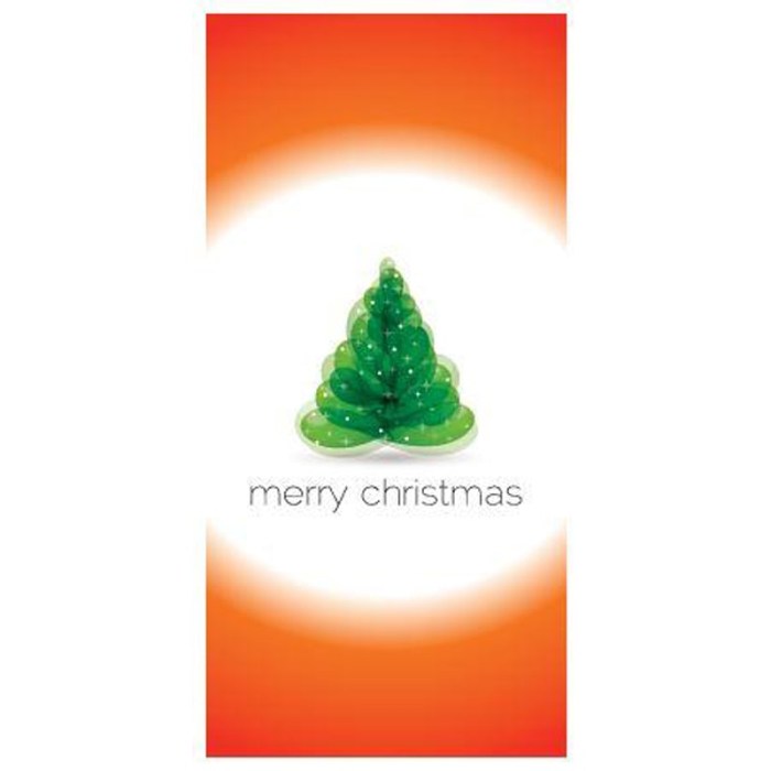 Merry Christmas Flag Orange and White Flag 900mm x 1800mm (Various Finishes)