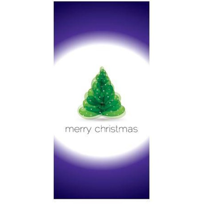 Merry Christmas Flag Purple and White Flag 900mm x 1800mm (Various Finishes)
