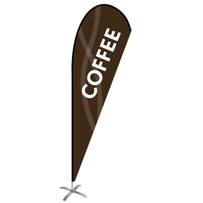 Coffee Medium Brown Teardrop Flag Kit