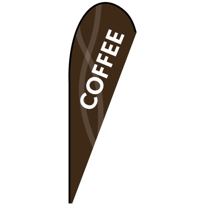 Coffee Medium Brown Teardrop Flag