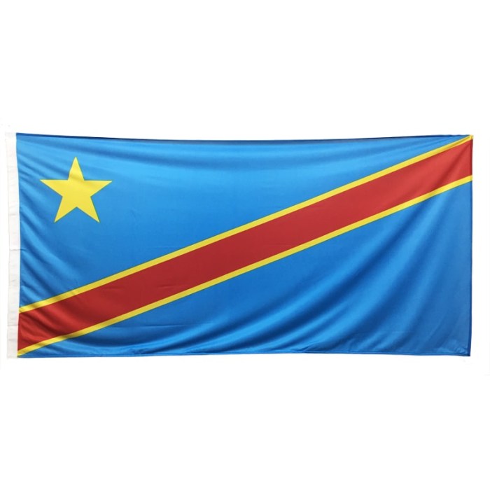 Congo Democratic Flag 1800mm x900mm (Knitted)