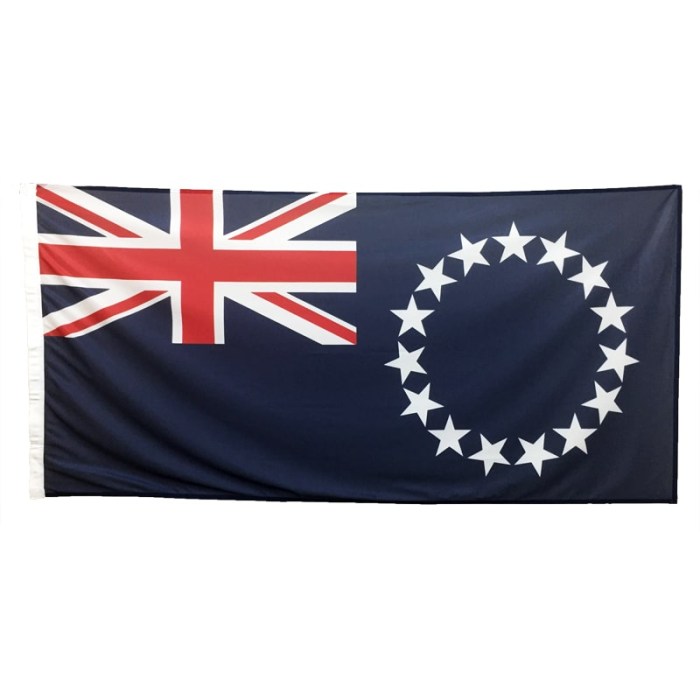 Cook Islands Flag 1800mm x 900mm (Knitted)