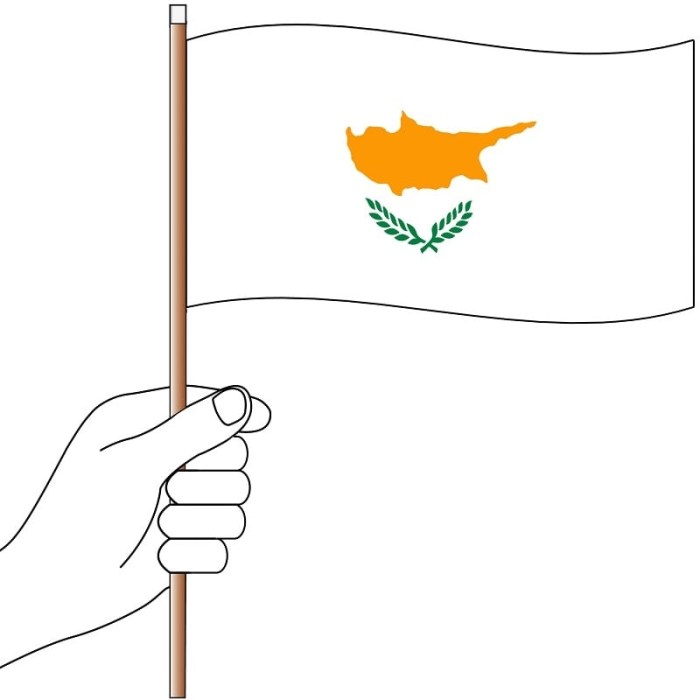 Cyprus Hand Flag Handwaver