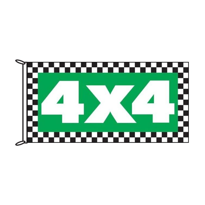 4x4 Chq Border Flag