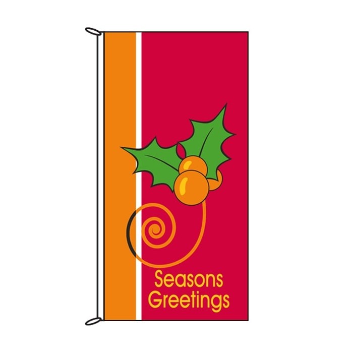 Seasons Greetings Holly Flag
