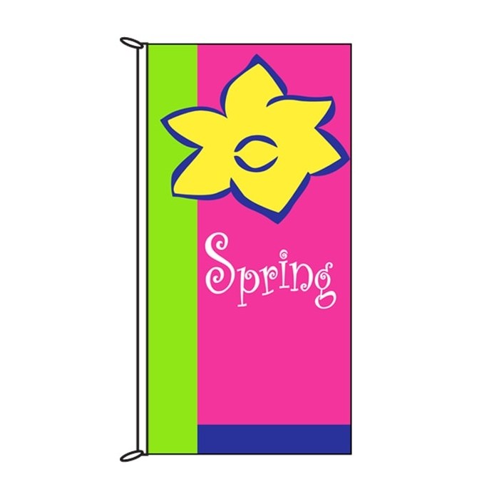 Spring Flag Yellow Flower 900mm x 1800mm (Knitted)