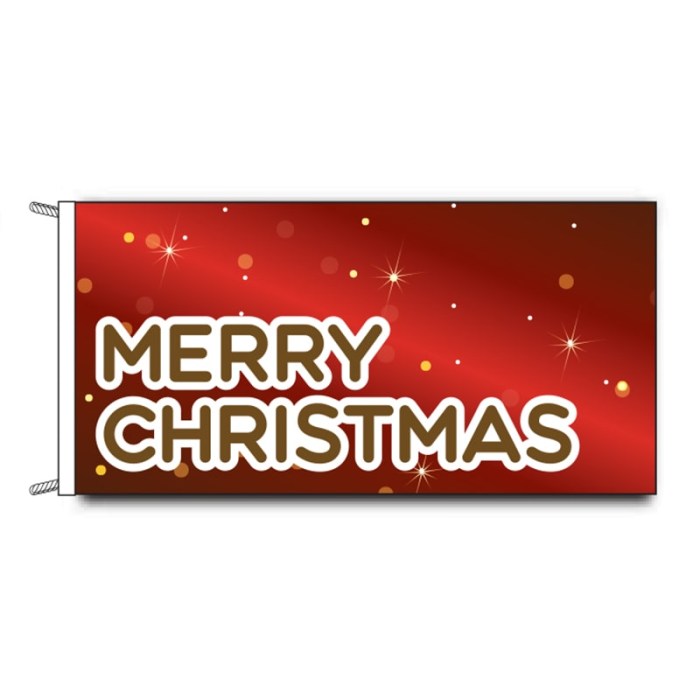 Merry Christmas Red Flag - 1800 x 900mm 