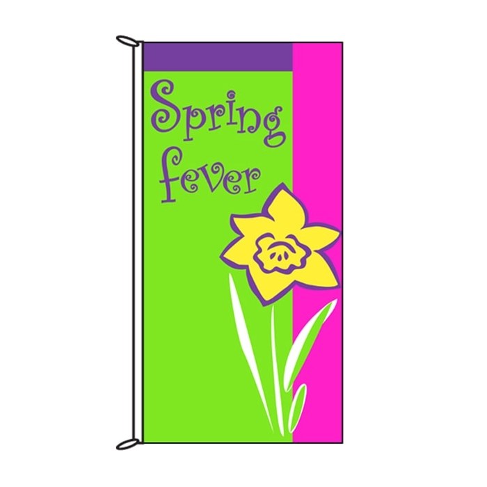 Spring Flag Spring Fever Green 900mm x 1800mm (Knitted)
