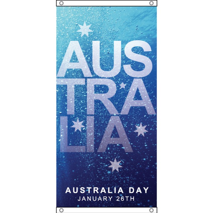 Australia Day flag design, eyelet finish.